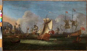 Kuningas Vilhelm III Irlannin rannikolla, kesäkuu 1690 öljy kankaalle