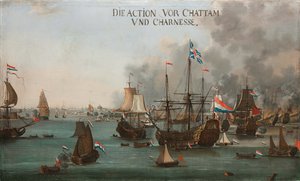 Chathamin taistelu, noin 1667. tekijältä Willem van der Stoop