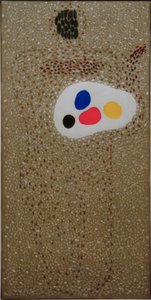 Pisteillä maalaava taiteilija tekijältä Willi Baumeister