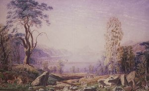 Loch Garry, Invernesshire, syksy 1856 tekijältä Joseph Mallord William Turner