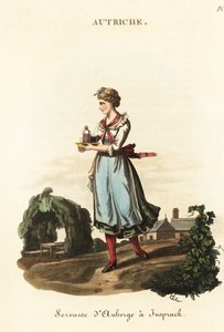 Australialainen tarjoilija majatalossa Innsbruckissa, Tirolissa