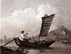 Ajan ja työn taloudesta esimerkkinä kiinalaisessa vesimiehessä, kaivertanut Thomas Medland (1755-1823) pub. kirjoittanut G. Nicol tekijältä William (after) Alexander