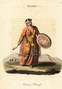 Nainen taikuri tai shamaani, mongolien kansa