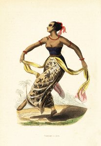 Ronggeng tai rongging, tanssiva tyttö Javalla, Indonesiassa