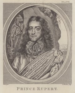 Reinin prinssi Rupert, saksalainen sotilas, joka taisteli Royalistien puolella Englannin sisällissodassa (kaiverrus) tekijältä William (after) Dobson