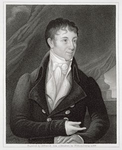 Charles Brockden Brownin (1771-1810) muotokuva, kaivertaja John B. Forrest (1814-70) (kaiverrus) (kaiverrus) tekijältä William (after) Dunlap