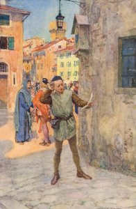 Shakespearen Romeo ja Julia: (värilitografia).