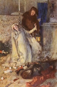 Shakespearen Romeo ja Julia: näytös V, kohtaus III (värilitografia).