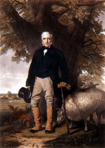 Samuel Wileyn muotokuva palkintolampaiden kanssa, kaiverrettu J. Andrewsin toimesta. tekijältä William (after) Hay