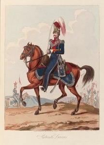 "Sixteenth Lancers" (akvatinta, värillinen)