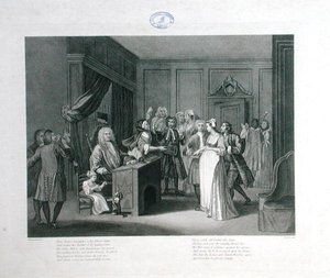 Oikeus voittaa, kaiverrus Thomas Cook (1744-1818) (kaiverrus) tekijältä William (after) Hogarth