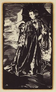 Kuvitus Siegfried Sassoonin muistelmiin kettua metsästävästä miehestä (puupiirros) tekijältä William (after) Nicholson