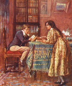 Kuvitus George Eliotin The Mill on the Floss -teokseen (värilitografia).