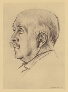 Max Beerbohmin muotokuva (litografia) tekijältä William (after) Rothenstein