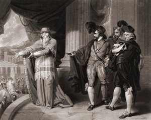Francisco Jimenez de Cisneros vastaa aatelisille. (Tulosta) tekijältä William (after) Ward