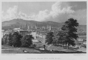Bristol, Bath Roadilta (kaiverrus) tekijältä William (after) Westall
