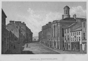 Kendal, Westmorland (kaiverrus) tekijältä William (after) Westall