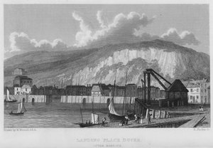 Laskeutumispaikka, Dover, ulkosatama (kaiverrus) tekijältä William (after) Westall
