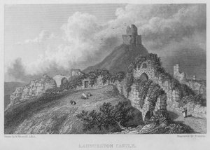 Launceston Castle (kaiverrus) tekijältä William (after) Westall