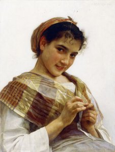 Bretonilainen tyttö, 1889 tekijältä William Adolphe Bouguereau