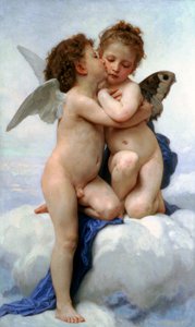 Cupid and Psyche lapsena, Ensimmäinen suudelma, 1890.