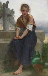 Ranskalainen:  La Cruche Cassée Rikkinäinen kannu tekijältä William Adolphe Bouguereau