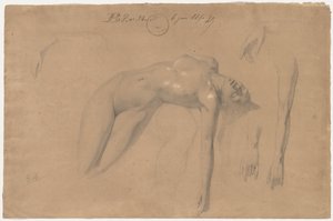 Makaava nainen alaston tekijältä William Adolphe Bouguereau