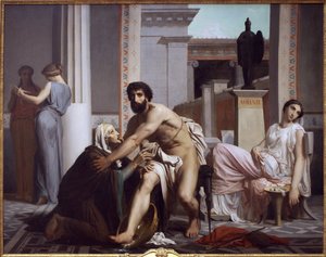 Hänen sairaanhoitajansa Euryclee tunnisti Ulysseksen tekijältä William Adolphe Bouguereau
