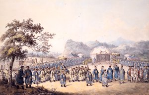 Kiinan keisari vastaanottaa Lord Macartneyn suurlähetystön tekijältä William Alexander
