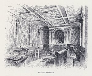 Kappelin sisustus (kaiverrus) tekijältä William Alexander Ansted