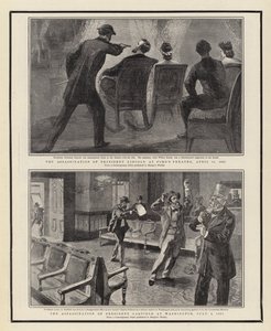 Presidentti Lincolnin salamurha Fordin teatterissa 14. huhtikuuta 1865, presidentti Garfieldin salamurha Washingtonissa 2. heinäkuuta 1881
