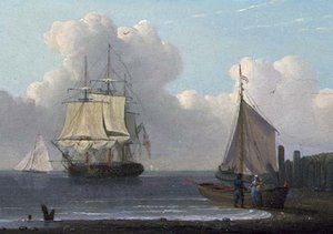 Merenkulkukohtaus (öljy kankaalle) tekijältä William Anderson