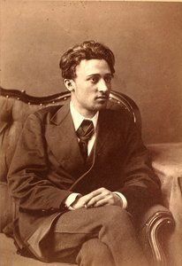Muotokuva kirjailijasta Vsevolod Mihailovich Garshin (seepiakuva) tekijältä William Andreevich Carrick