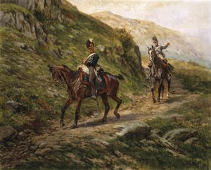 Vilkaisu vihollista, noin 1910 tekijältä William Barnes Wollen