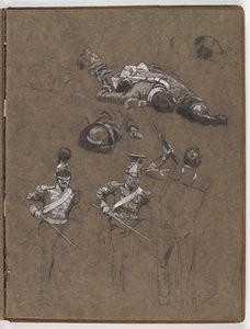 Tutkimuksia öljymaalaukseen, ?Lippu: Albuhera, 16.5.1811? tekijältä William Barnes Wollen