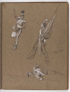 Tutkimuksia öljymaalaukseen, ?Lippu: Albuhera, 16.5.1811? tekijältä William Barnes Wollen