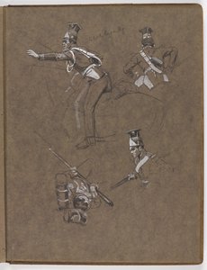 Tutkimuksia öljymaalaukseen, ?Lippu: Albuhera, 16.5.1811? tekijältä William Barnes Wollen