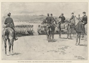 Autumn Maneuvres, Sir Evelyn Wood tarkastamassa Highlandin kevytjalkaväkeä Aldershotissa tekijältä William Barnes Wollen
