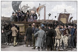 Chartist Demonstration Kennington Commonissa, 1848, 1900 tekijältä William Barnes Wollen