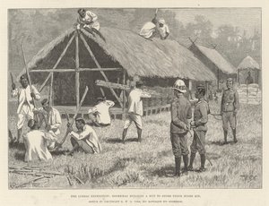 Lushai Expedition, Goorkhas rakentaa mökin säilyttääkseen varapakkauksensa