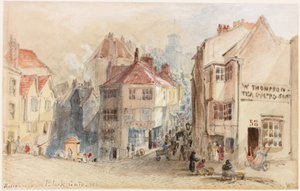 Sisäänkäynti Black Gateen, Newcastle (vartalonvärinen) tekijältä William Bell Scott