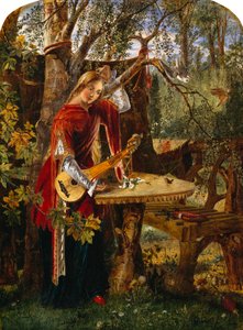 Fair Rosamond Alone in her Bower (öljy kankaalle) tekijältä William Bell Scott