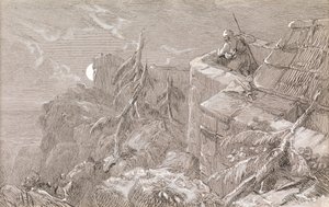Castling the Castle (kynä ja muste vartalovärillä) tekijältä William Bell Scott