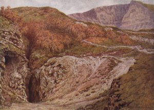 Odin Mine ja Mam Tor, lähellä Castletonia (väri litho)