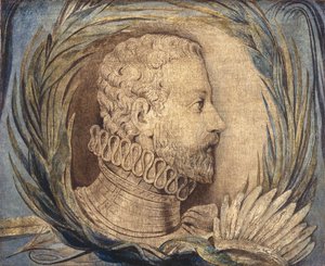 Alonso de Ercilla y Zúñiga, n. 1800 (tempera kankaalle) tekijältä William Blake