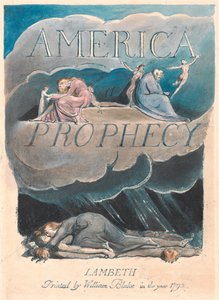Amerikka. Profetia, levy 2, otsikkosivu tekijältä William Blake