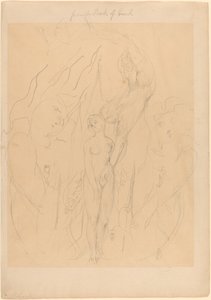 Enkeli, joka opettaa ihmisten tyttärelle synnin salaisuuksia tekijältä William Blake