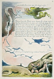 "Ilmoita amerikkalaisille...", levy 6 julkaisusta "America: A Prophecy" tekijältä William Blake