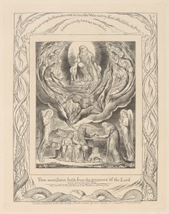 Jobin kirja, levy 5, Saatana lähtee Herran läsnäolosta ja Jobin rakkaus tekijältä William Blake