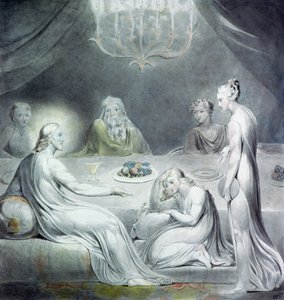 Kristus Martan ja Marian talossa tai Katuva Magdaleena tekijältä William Blake